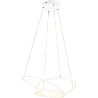 Dimbare Mat Witte Metalen LED Hanglamp 34W - Trion Alvin Dimbare Mat Witte Metalen LED Hanglamp 34W - Trion Alvin