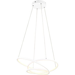 Dimbare Mat Witte Metalen LED Hanglamp 34W - Trion Alvin Dimbare Mat Witte Metalen LED Hanglamp 34W - Trion Alvin