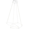 Dimbare mat witte metalen LED hanglamp 34W met modern design en strakke vorm