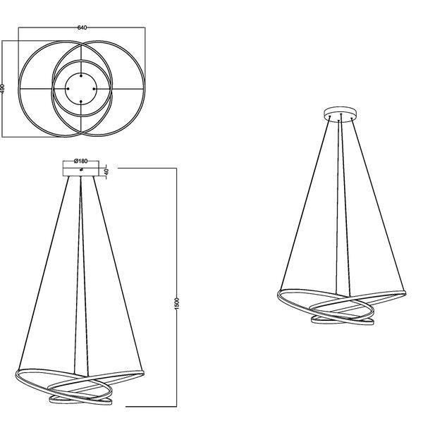 HLW LED Trion Alvin Dimbare LED Hanglamp 34W - Mat Wit Metalen Rond Design HLW LED Trion Alvin Dimbare LED Hanglamp 34W - Mat Wit Metalen Rond Design