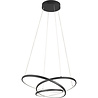 Zwarte dimbare LED hanglamp 34W met modern design en verstelbare lichtkleur Zwarte dimbare LED hanglamp 34W met modern design en verstelbare lichtkleur