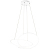 Moderne dimbare mat witte metalen LED hanglamp met 52W vermogen en strakke vormgeving