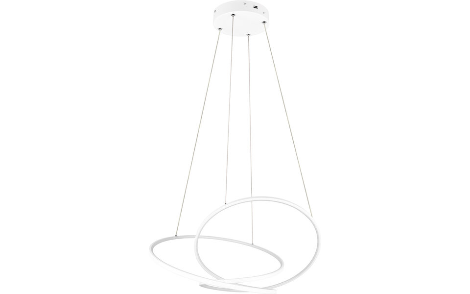HLW LED 52W Dimmable LED Pendant Lamp - Matte White Metal Design with Adjustable Color