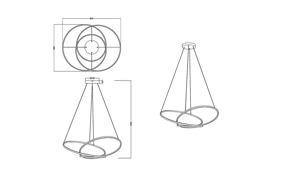 HLW LED 52W Dimmable LED Pendant Lamp - Matte White Metal Design with Adjustable Color