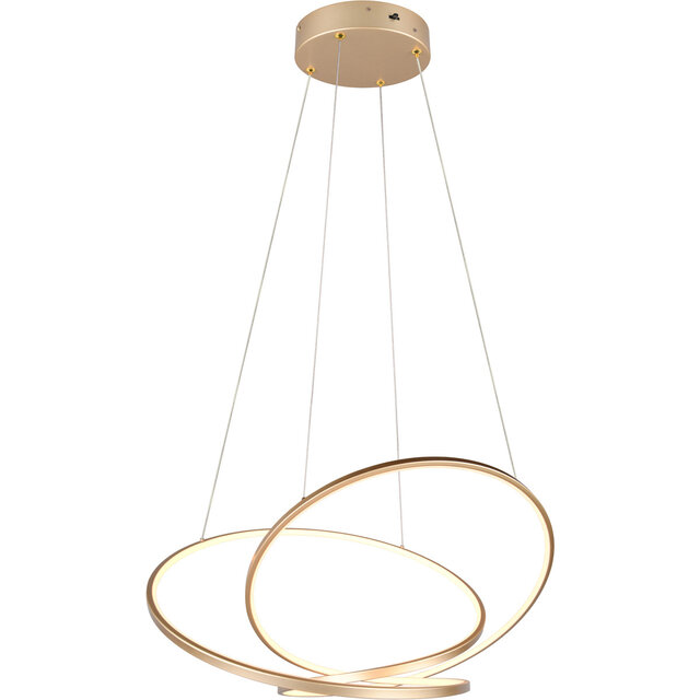 Dimbare Gouden LED Hanglamp 52W - Metalen Modern Design Verlichting per ruimte