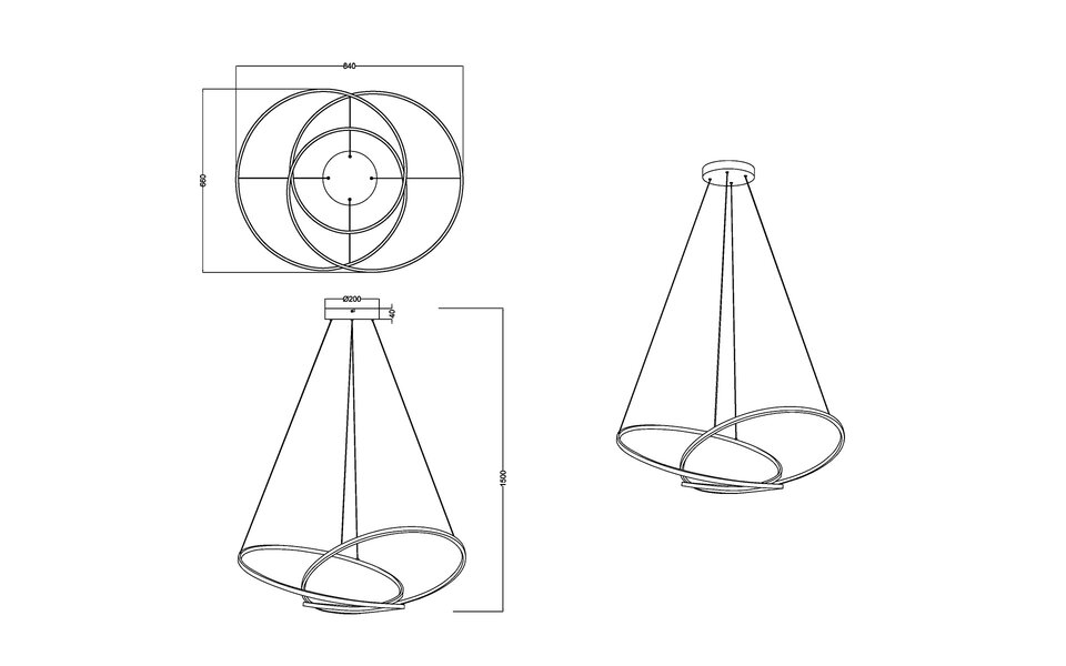 HLW LED LED Hanglamp 52W - Gouden Metalen Dimbare LED Hanglamp met Instelbare Kleur HLW LED LED Hanglamp 52W - Gouden Metalen Dimbare LED Hanglamp met Instelbare Kleur