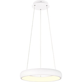 Dimbare Metalen Witte LED Hanglamp 29W - Trion Kardo Dimbare Metalen Witte LED Hanglamp 29W - Trion Kardo