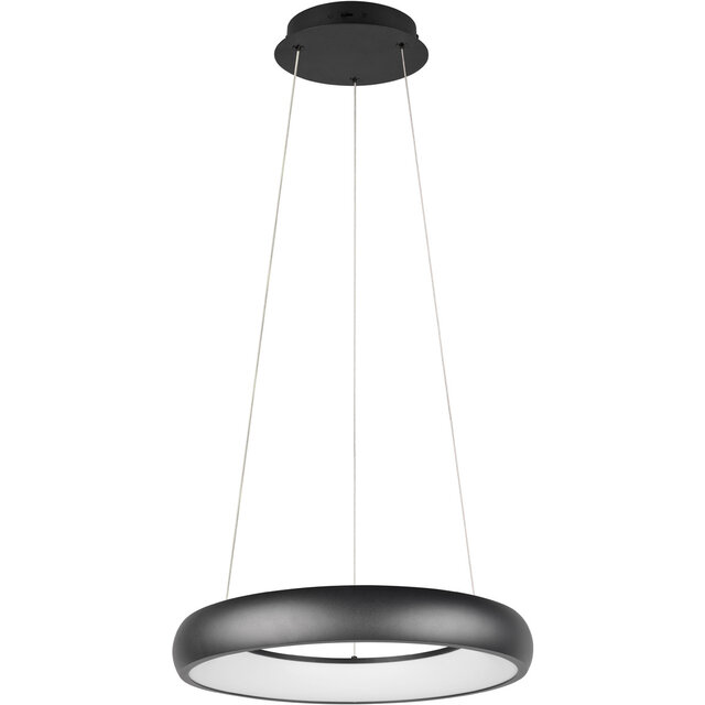 HLW LED Trion Kardo 29W Dimbare Zwarte Metalen LED Hanglamp met Aanpasbare Kleur