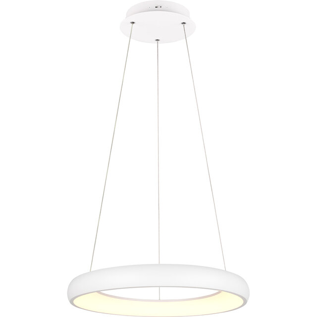 Dimbare LED Hanglamp 38W - Mat Wit & Metaal Verlichting per ruimte