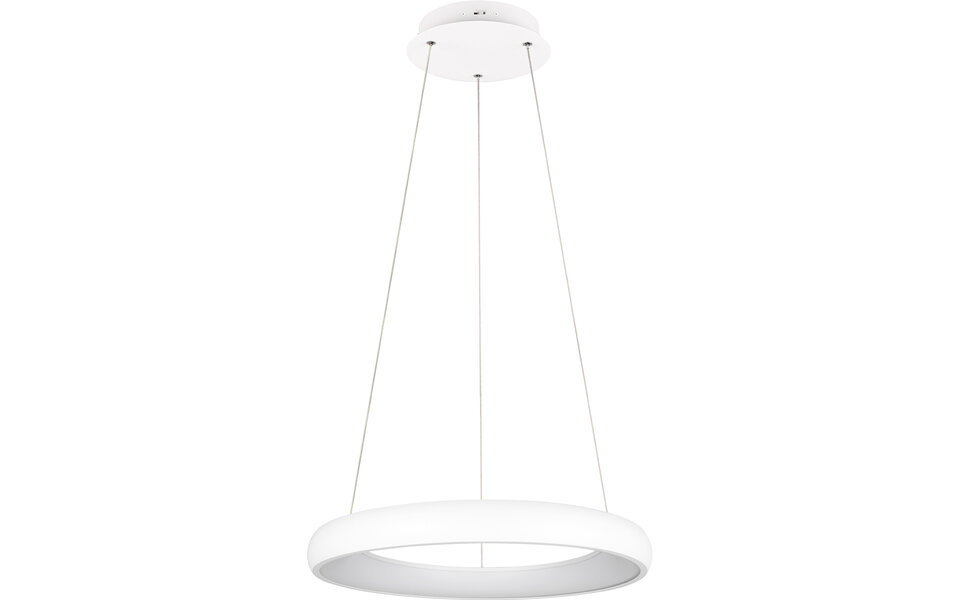 HLW LED 38W Dimbare LED Hanglamp - Metalen & Witte LED Lamp met Aanpasbare Kleur