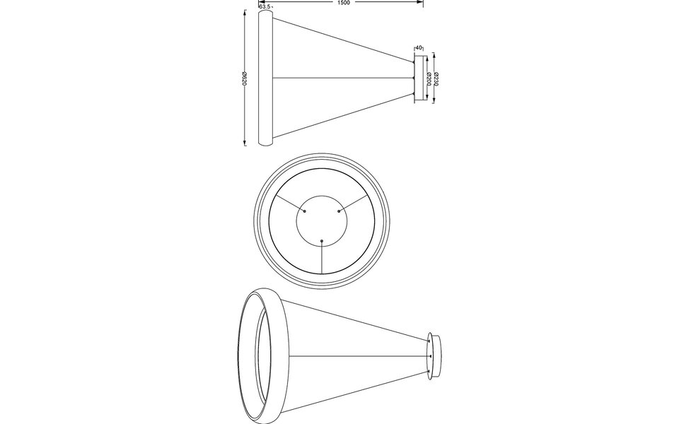HLW LED 38W Dimmable LED Pendant Lamp - Metal & White LED Lamp with Adjustable Color