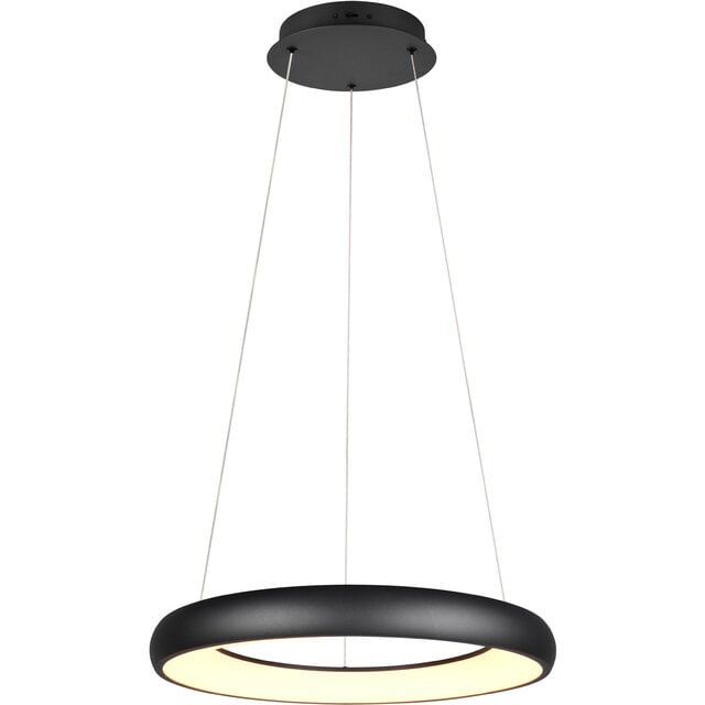 LED Hanglamp Trion Kardo 38W - Dimbaar & Mat Zwart Verlichting per ruimte