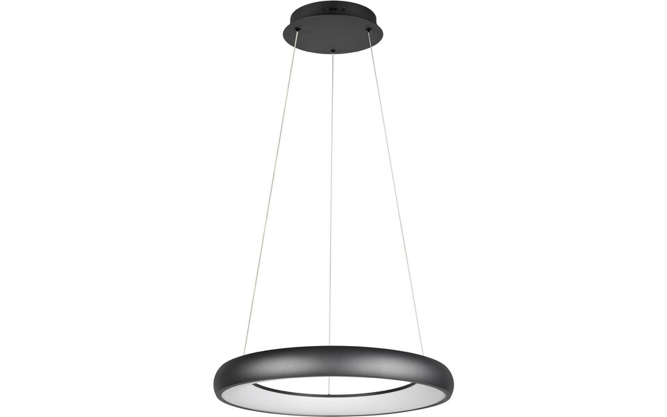 HLW LED Metalen Zwarte LED Hanglamp 38W - Dimbaar & Kleurinstelbaar, Trion Kardo