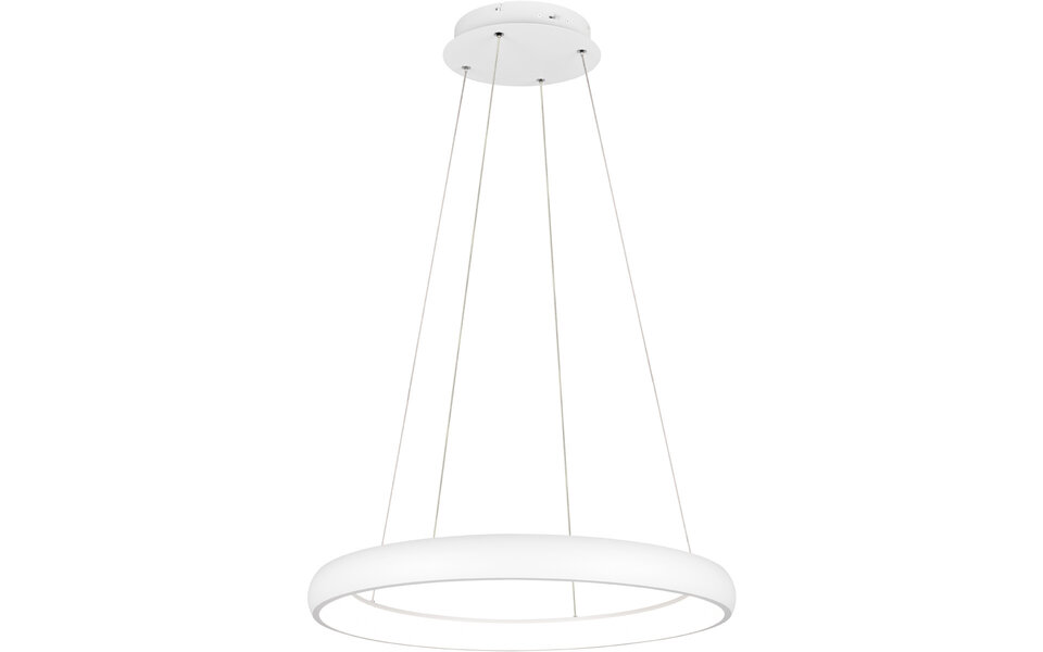 HLW LED Modern Dimmable LED Pendant Light 59W - Matte White, Metal & Adjustable