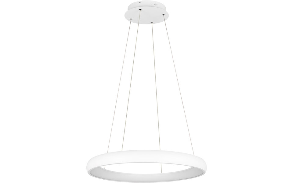 HLW LED Modern Dimmable LED Pendant Light 59W - Matte White, Metal & Adjustable