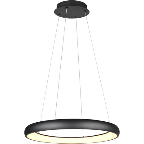 Dimbare LED Hanglamp Trion Kardo - Metalen Mat Zwarte LED 59W Dimbare LED Hanglamp Trion Kardo - Metalen Mat Zwarte LED 59W