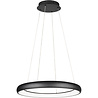 Moderne mat zwarte dimbare LED hanglamp met 59W vermogen en strakke ronde vorm