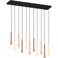 Dimbare Zwarte Metalen LED Hanglamp 11x 3W - Trion Ato