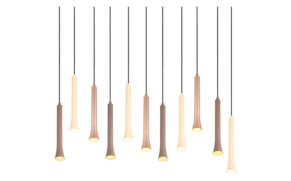 HLW LED Dimmable Black LED Pendant Lamp Trion Ato - Metal Design, 11x 3W, Adjustable Color