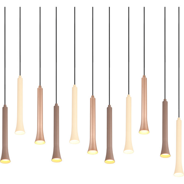 HLW LED Dimbare Zwarte LED Hanglamp Trion Ato - Metalen Design, 11x 3W, Aanpasbare Kleur HLW LED Dimbare Zwarte LED Hanglamp Trion Ato - Metalen Design, 11x 3W, Aanpasbare Kleur