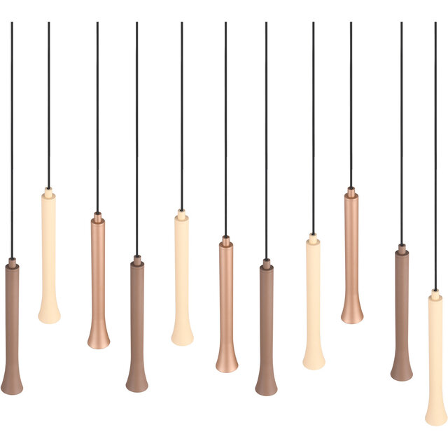 HLW LED Dimmable Black LED Pendant Lamp Trion Ato - Metal Design, 11x 3W, Adjustable Color