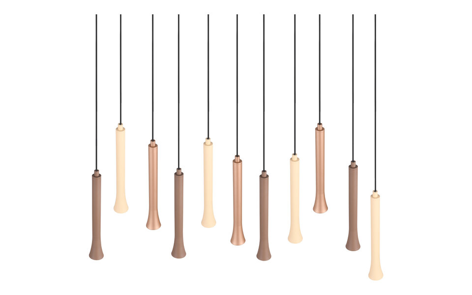 HLW LED Dimbare Zwarte LED Hanglamp Trion Ato - Metalen Design, 11x 3W, Aanpasbare Kleur HLW LED Dimbare Zwarte LED Hanglamp Trion Ato - Metalen Design, 11x 3W, Aanpasbare Kleur