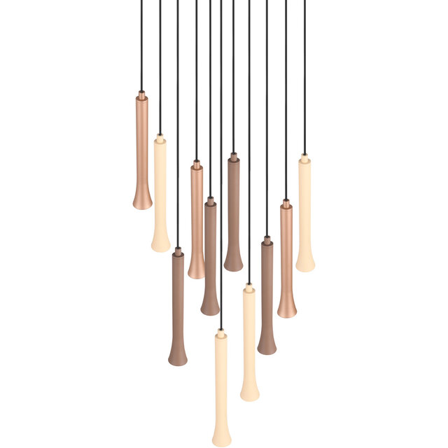 HLW LED Modern Metal Dimmable Black LED Pendant Lamp Trion Ato - 11x 3W LED