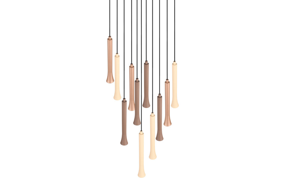 HLW LED Modern Metal Dimmable Black LED Pendant Lamp Trion Ato - 11x 3W LED