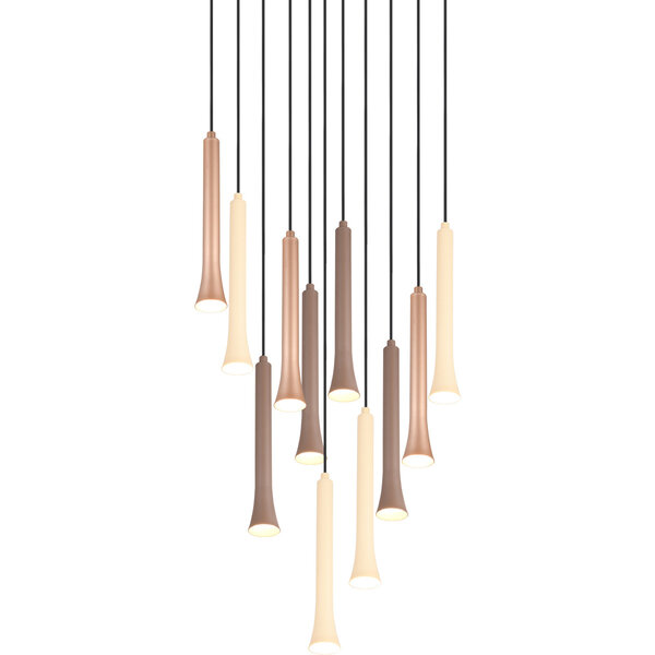 HLW LED Moderne Metalen Dimbare Zwarte LED Hanglamp Trion Ato - 11x 3W LED HLW LED Moderne Metalen Dimbare Zwarte LED Hanglamp Trion Ato - 11x 3W LED