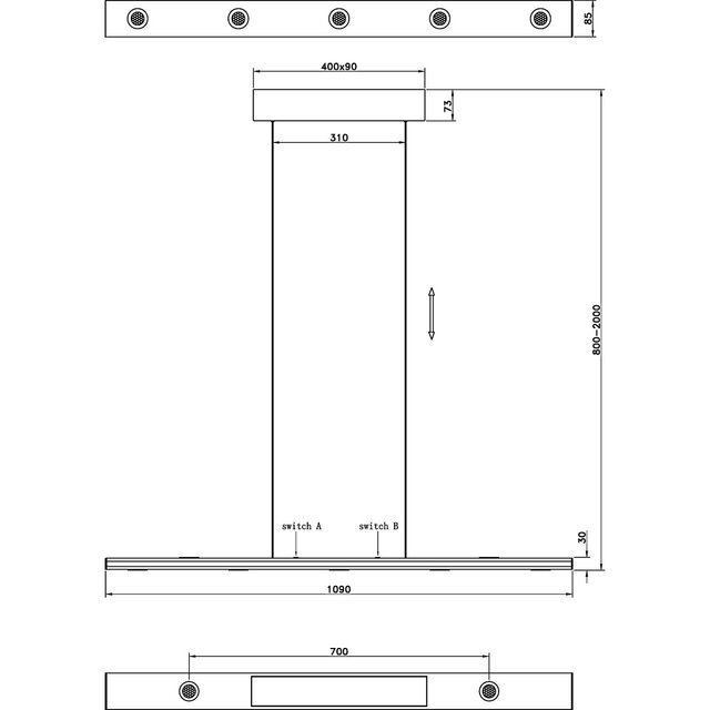 HLW LED Dimbare Metalen LED Hanglamp 5W - Aanpasbare Kleur & Stijlvol Design
