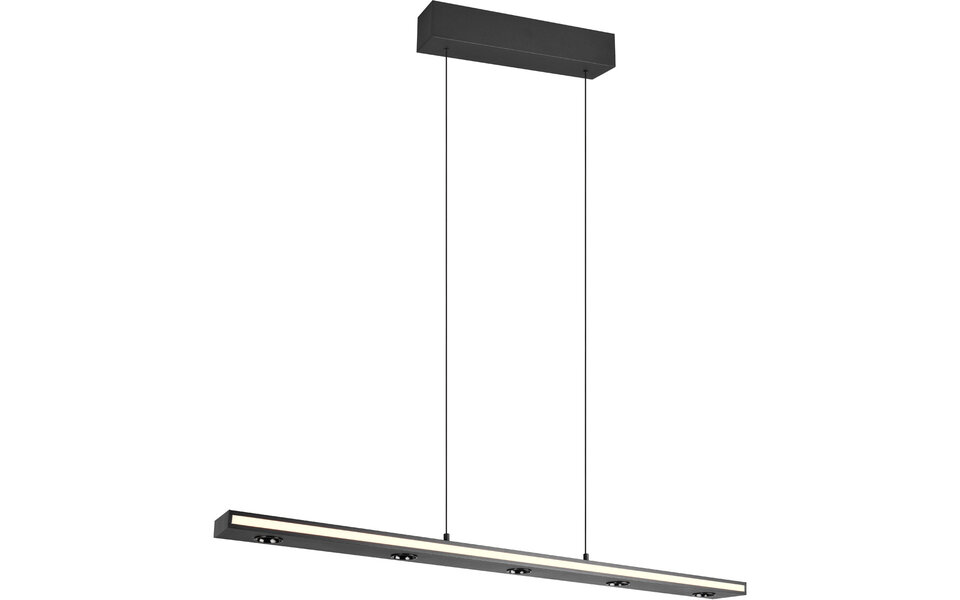 HLW LED Dimbare Zwarte LED Hanglamp 5W - Metalen LED Lamp met Aanpasbare Kleur HLW LED Dimbare Zwarte LED Hanglamp 5W - Metalen LED Lamp met Aanpasbare Kleur