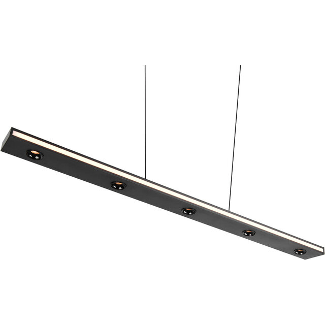 HLW LED Dimmable Black LED Pendant Light 5W - Metal LED Lamp with Adjustable Color