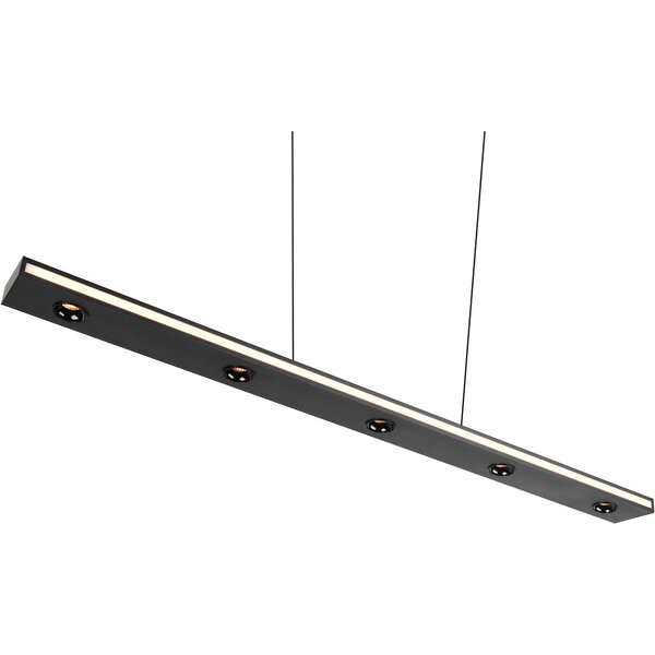 HLW LED Dimbare Zwarte LED Hanglamp 5W - Metalen LED Lamp met Aanpasbare Kleur HLW LED Dimbare Zwarte LED Hanglamp 5W - Metalen LED Lamp met Aanpasbare Kleur