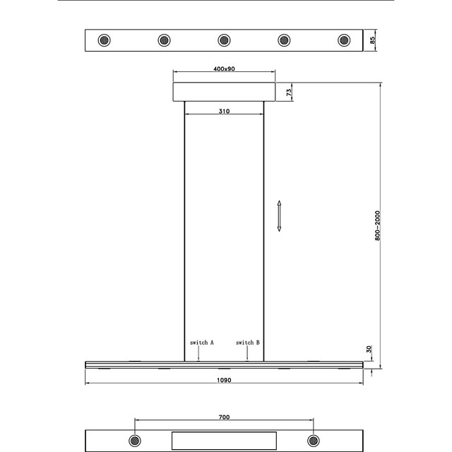 HLW LED Dimbare Zwarte LED Hanglamp 5W - Metalen LED Lamp met Aanpasbare Kleur HLW LED Dimbare Zwarte LED Hanglamp 5W - Metalen LED Lamp met Aanpasbare Kleur