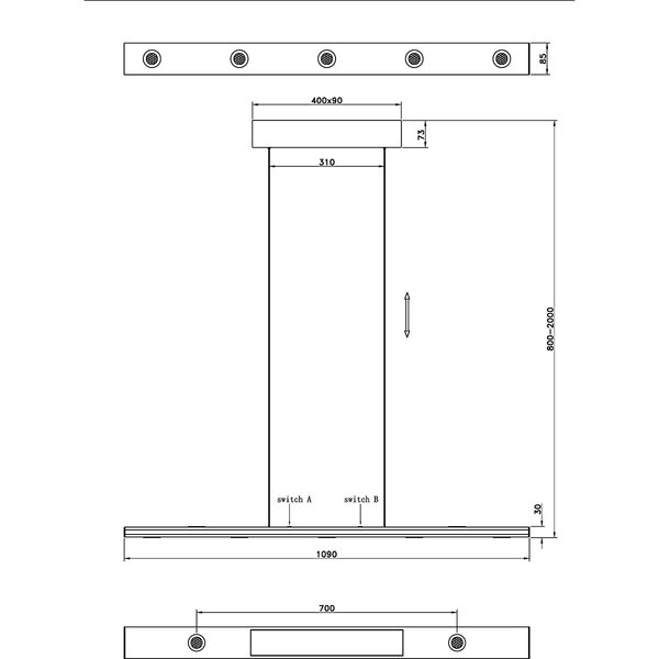 HLW LED Dimbare Zwarte LED Hanglamp 5W - Metalen LED Lamp met Aanpasbare Kleur HLW LED Dimbare Zwarte LED Hanglamp 5W - Metalen LED Lamp met Aanpasbare Kleur