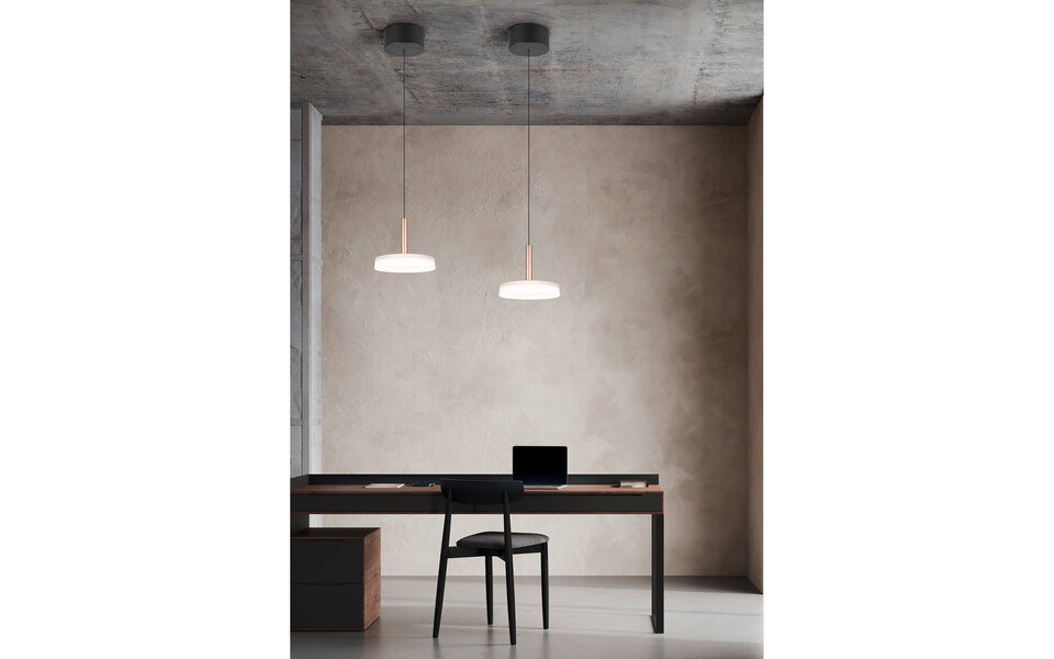 HLW LED Dimmable Metal LED Pendant Lamp 10W - Warm White 3000K - Trion Lester