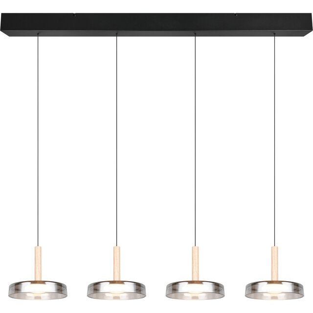 HLW LED Modern Metal Dimmable LED Pendant Lamp 30W - Black & White, Warm White Light