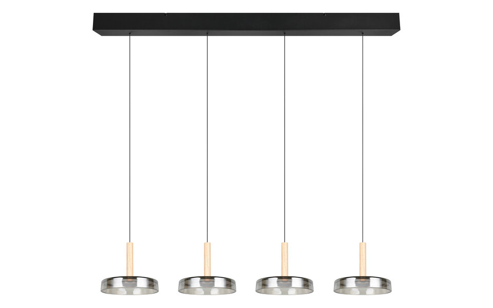 HLW LED Modern Metal Dimmable LED Pendant Lamp 30W - Black & White, Warm White Light