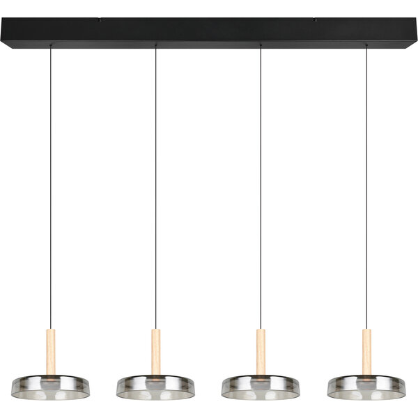 HLW LED Moderne Metalen Dimbare LED Hanglamp 30W - Zwart & Wit, Warm Wit Licht HLW LED Moderne Metalen Dimbare LED Hanglamp 30W - Zwart & Wit, Warm Wit Licht