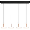 Dimbare metalen LED hanglamp in coffee kleur met modern design en 30W vermogen warm wit licht