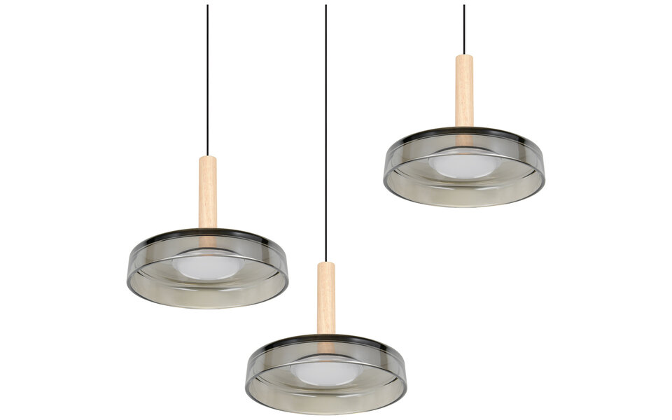 HLW LED Stijlvolle Dimbare LED Hanglamp - Zwart & Wit, Warm Wit 5W LED Lamp