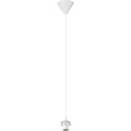 Stoffen Witte LED Hanglamp met E27 fitting - Compacte LED lamp voor elk interieur