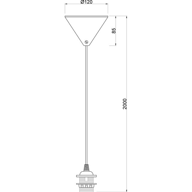 HLW LED Stoffen Witte LED Hanglamp met E27 fitting - Compacte LED lamp voor elk interieur