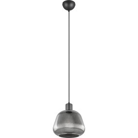 Zwarte Metalen LED Hanglamp Trion Arif - E27 1-lichts Zwarte Metalen LED Hanglamp Trion Arif - E27 1-lichts