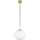 HLW LED Metal Gold LED Pendant Lamp Trion Ferdi - Round, Matte Brass, E27 Fitting