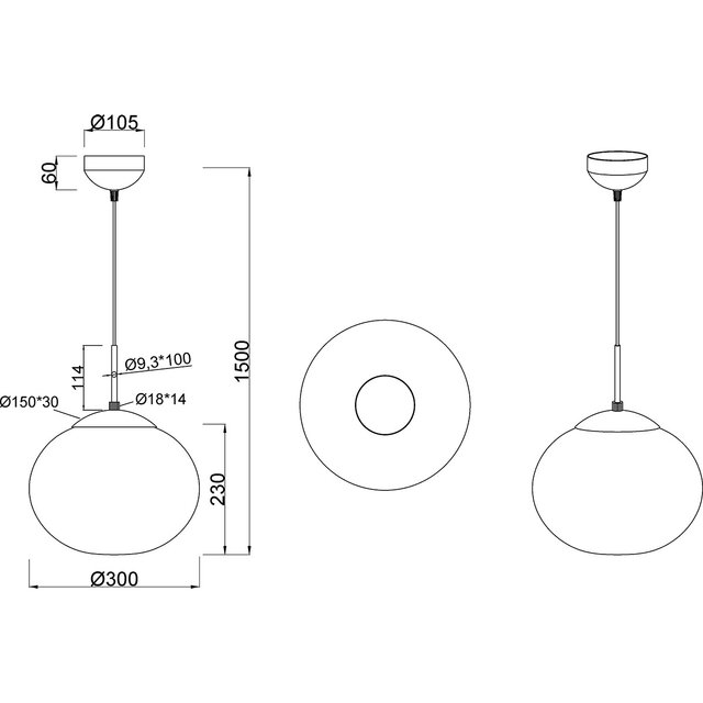 HLW LED Stylish Black LED Pendant Lamp - Metal LED Pendant Lamp Trion Ferdi with E27 HLW LED Stylish Black LED Pendant Lamp - Metal LED Pendant Lamp Trion Ferdi with E27