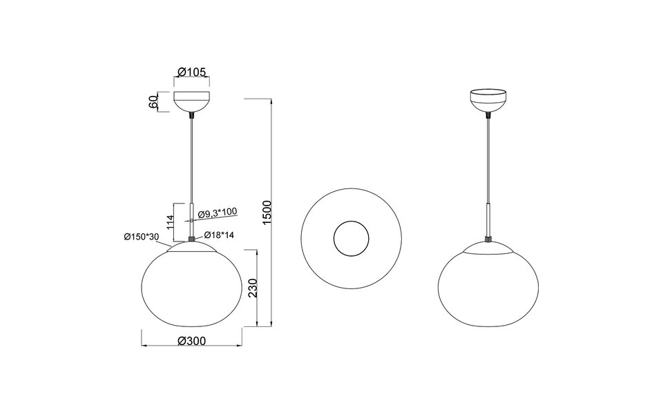 HLW LED Stylish Black LED Pendant Lamp - Metal LED Pendant Lamp Trion Ferdi with E27 HLW LED Stylish Black LED Pendant Lamp - Metal LED Pendant Lamp Trion Ferdi with E27