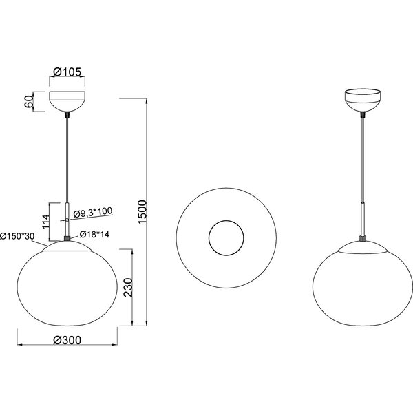 HLW LED Stijlvolle Zwarte LED Hanglamp - Metalen LED Hanglamp Trion Ferdi met E27 HLW LED Stijlvolle Zwarte LED Hanglamp - Metalen LED Hanglamp Trion Ferdi met E27
