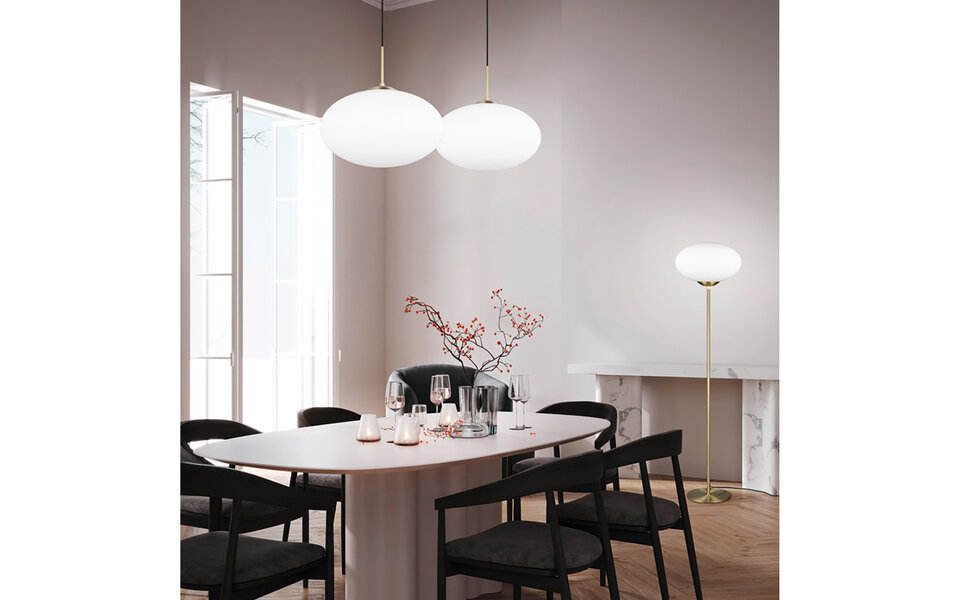 HLW LED Metalen Gouden LED Hanglamp Trion Ferdi – 1-lichts, E27, 40cm Rond HLW LED Metalen Gouden LED Hanglamp Trion Ferdi – 1-lichts, E27, 40cm Rond