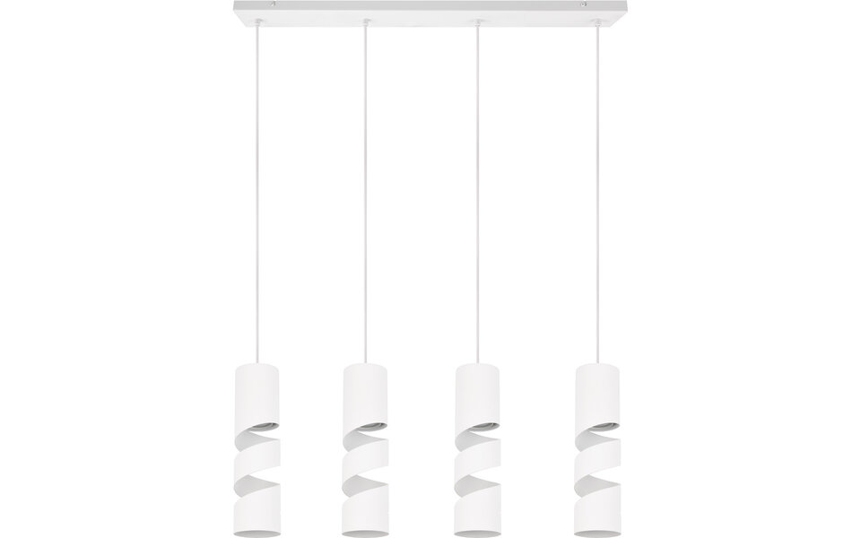 HLW LED LED Hanglamp Mat Wit - Metalen 4-lichts LED Lamp met GU10 Fitting HLW LED LED Hanglamp Mat Wit - Metalen 4-lichts LED Lamp met GU10 Fitting